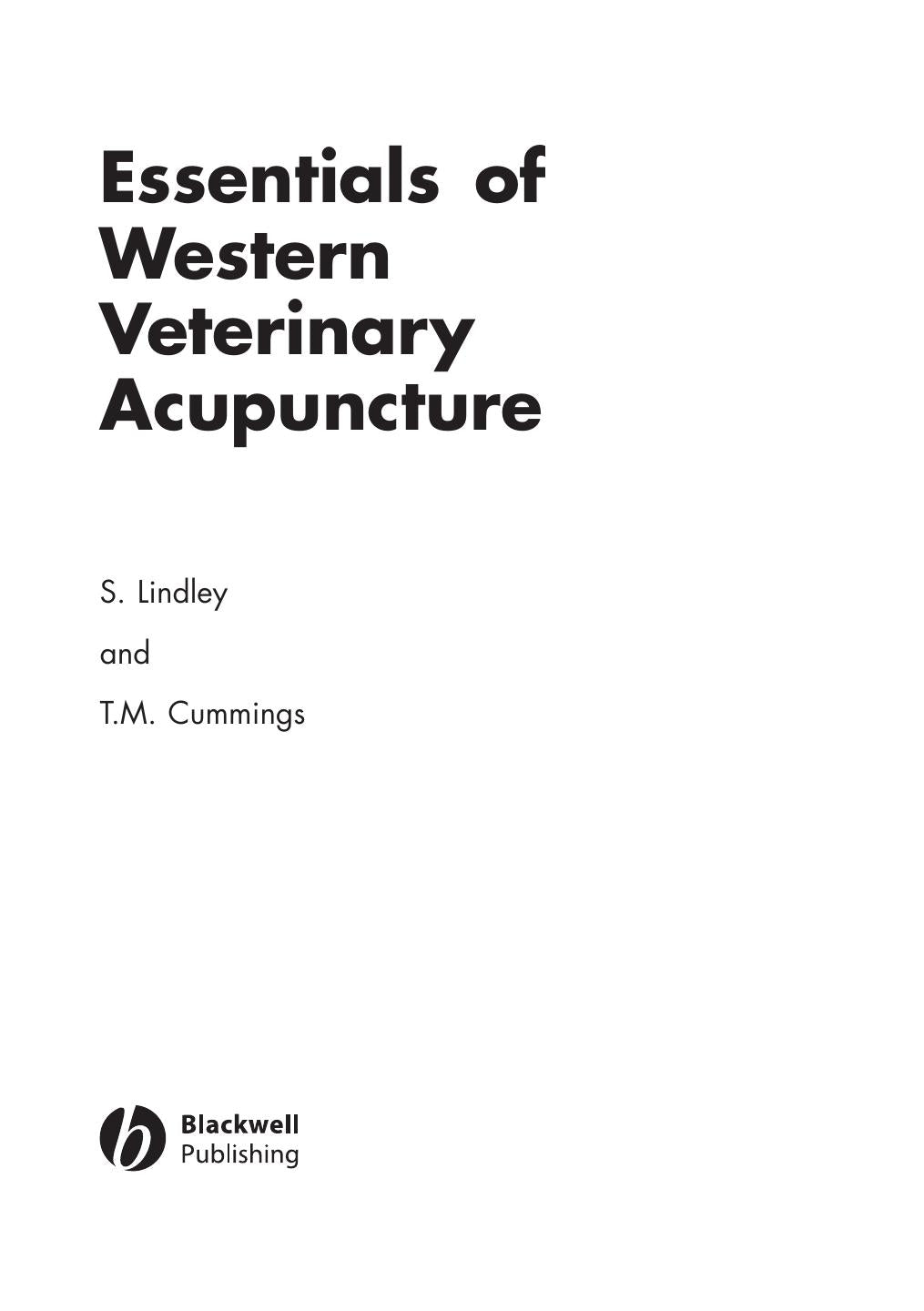 Essentials Of Western Veterinary Acupuncture