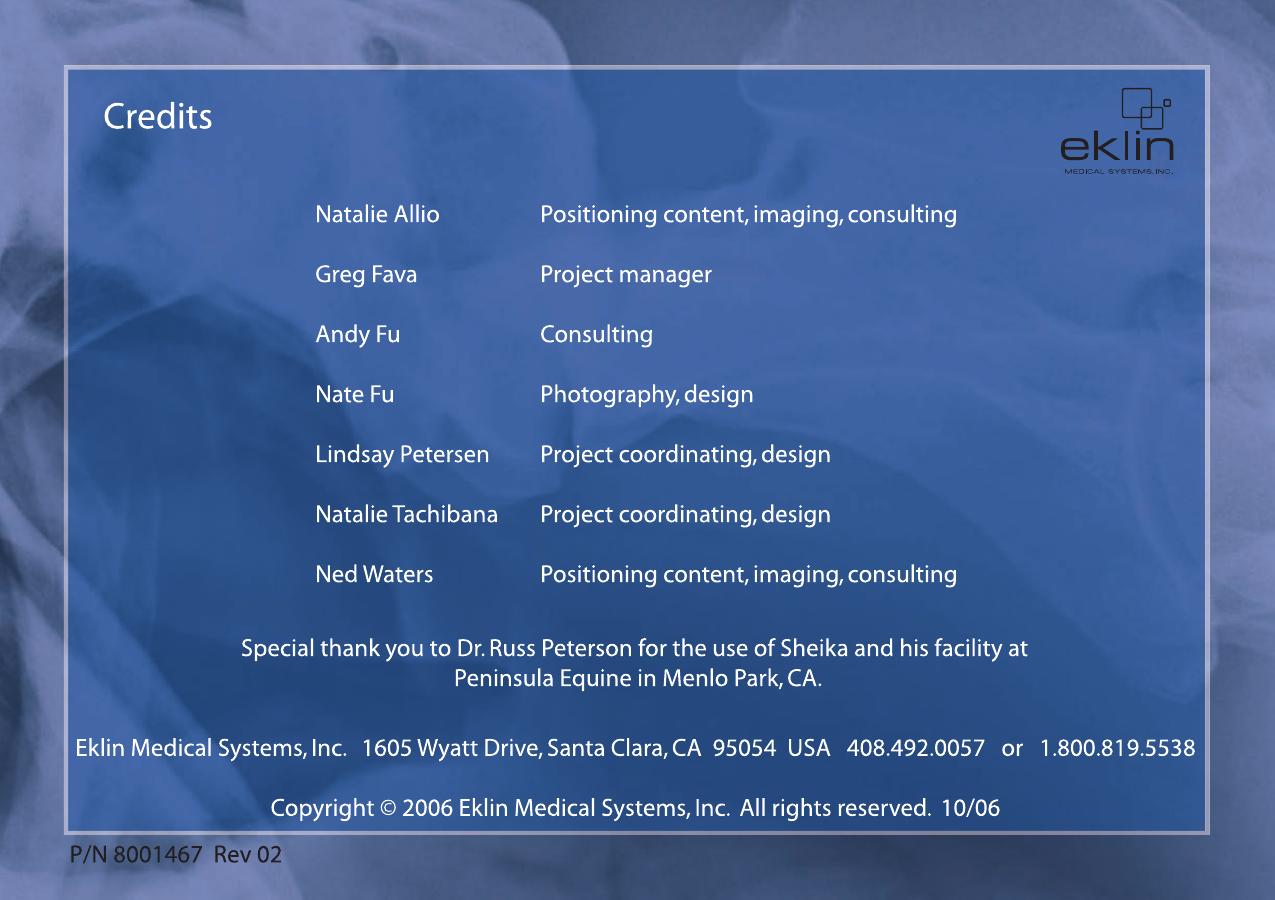 Equine Radiographic Positioning Guide