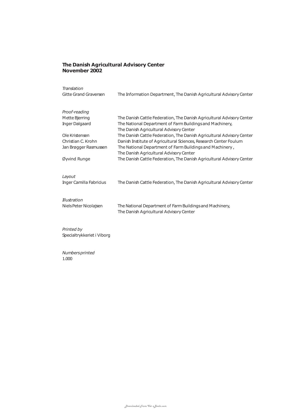 Housing Design For Cattle Danish Recommendations