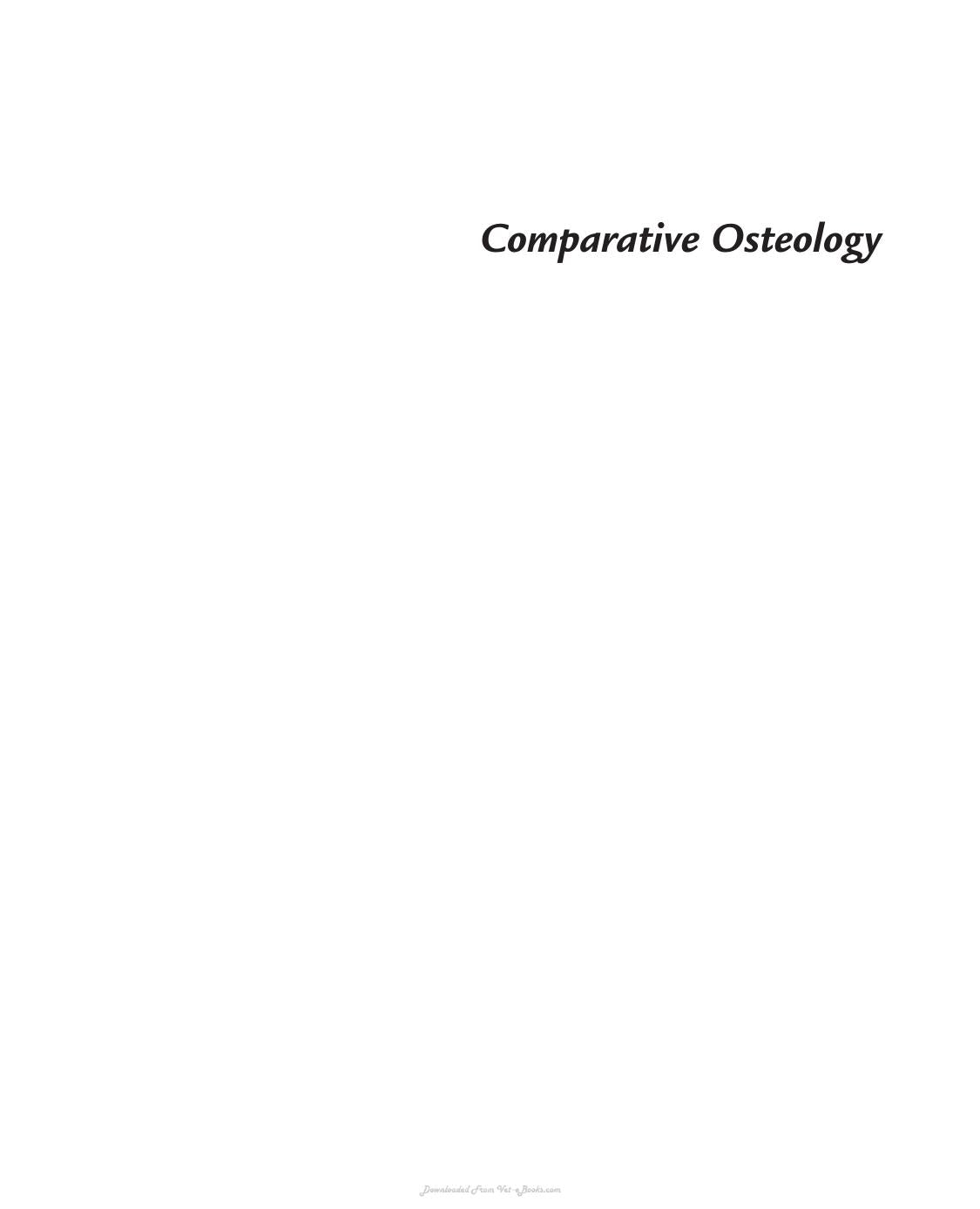 Comparative Osteology A Laboratory And Field Guide Of Common North American Animals