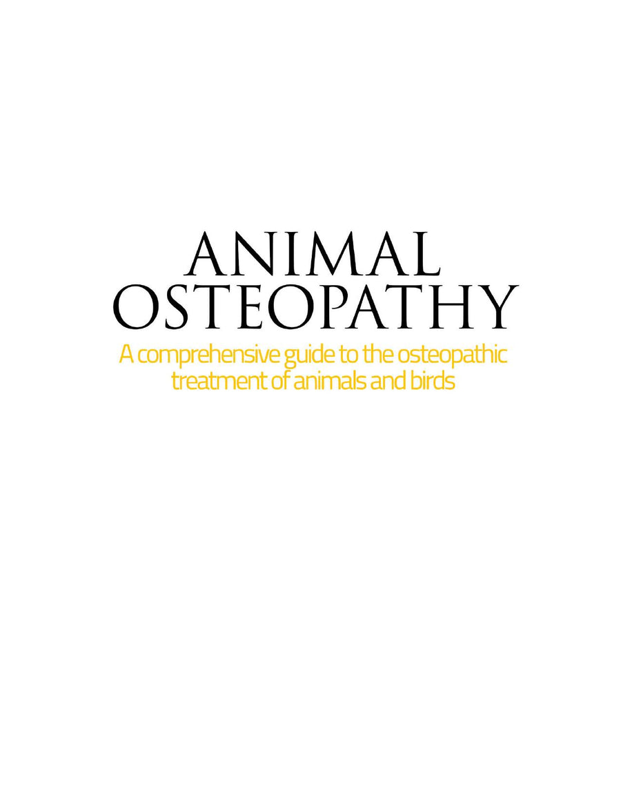 Preview page of Animal Osteopathy a Comprehensive Guide to the Osteopathic Treatment of Animals and Birds