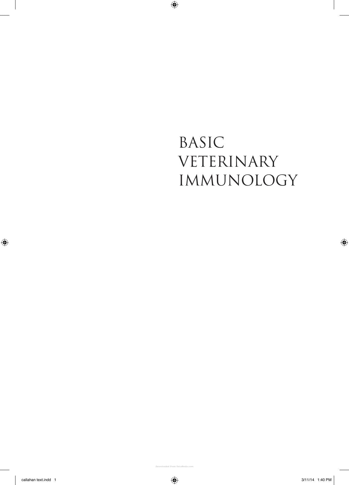 Basic Veterinary Immunology