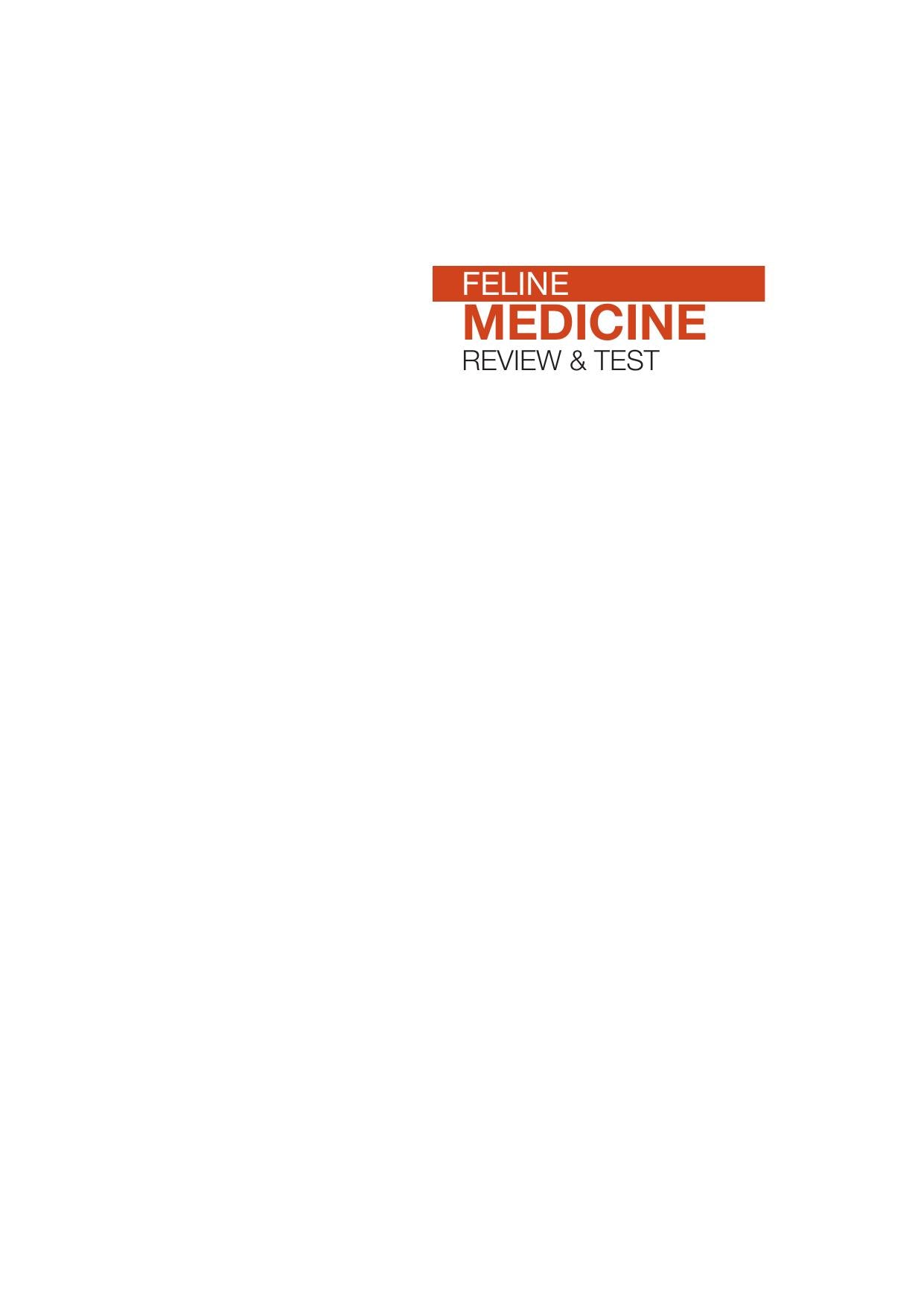 Feline Medicine Review And Test