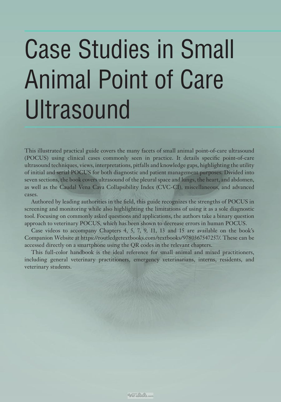 Preview page of Case Studies in Small Animal Point of Care Ultrasound a Color Handbook