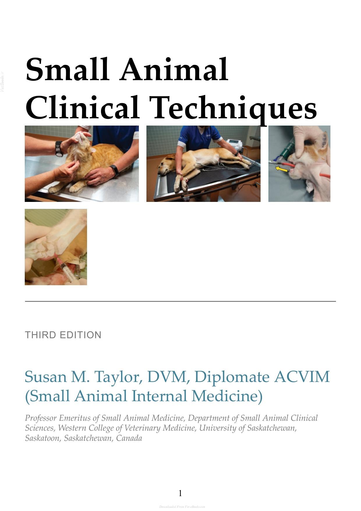 Small Animal Clinical Techniques 3Rd Edition