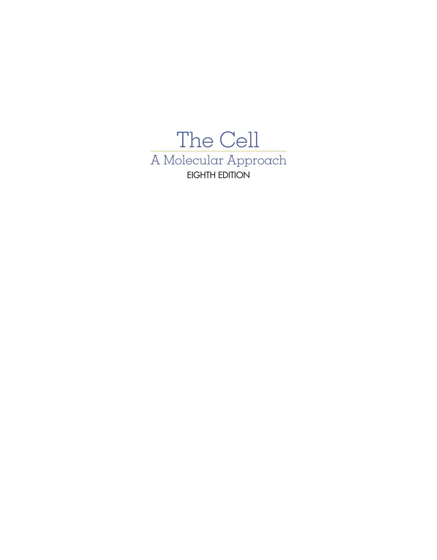 Preview page of The Cell a Molecular Approach 8th Edition