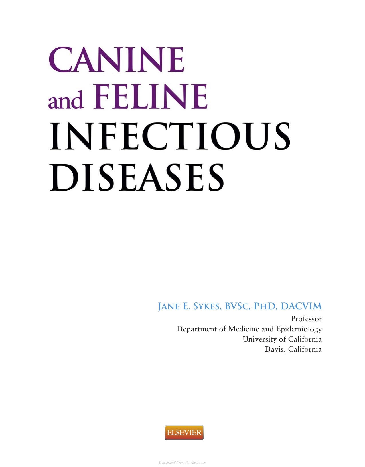 Canine and Feline Infectious Diseases Sykes