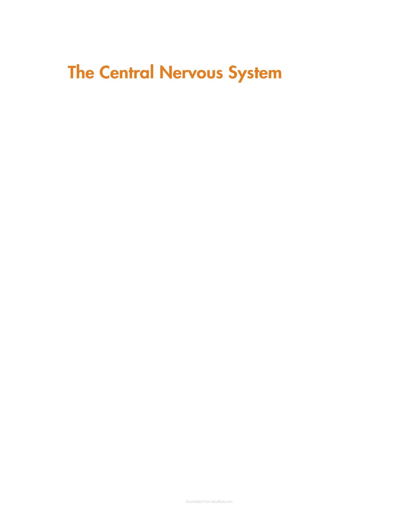 The Central Nervous System Structure And Function 4Th Edition