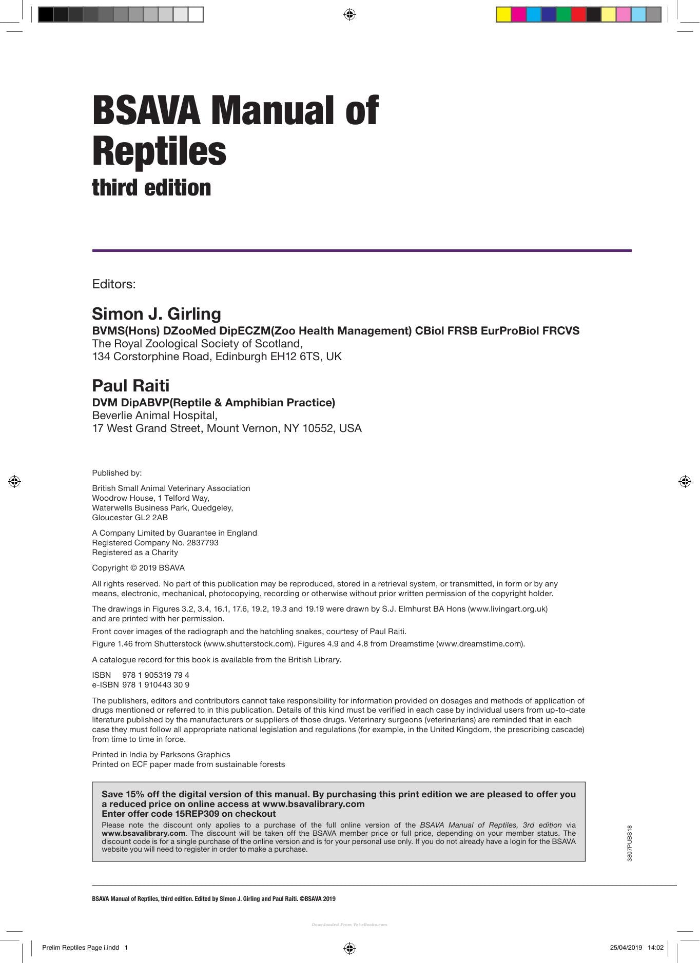 Bsava Manual Of Reptiles 3Rd Edition