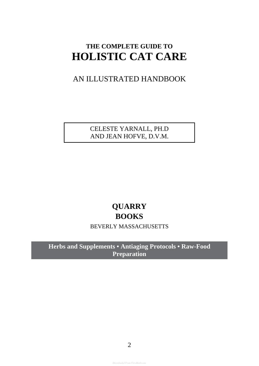 Preview page of The Complete Guide to Holistic Cat Care an Illustrated Handbook