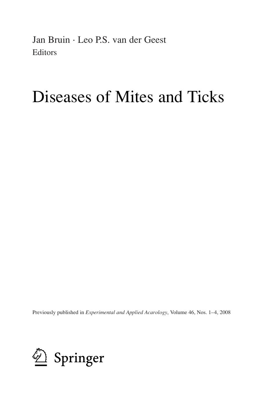 Diseases Of Mites And Ticks