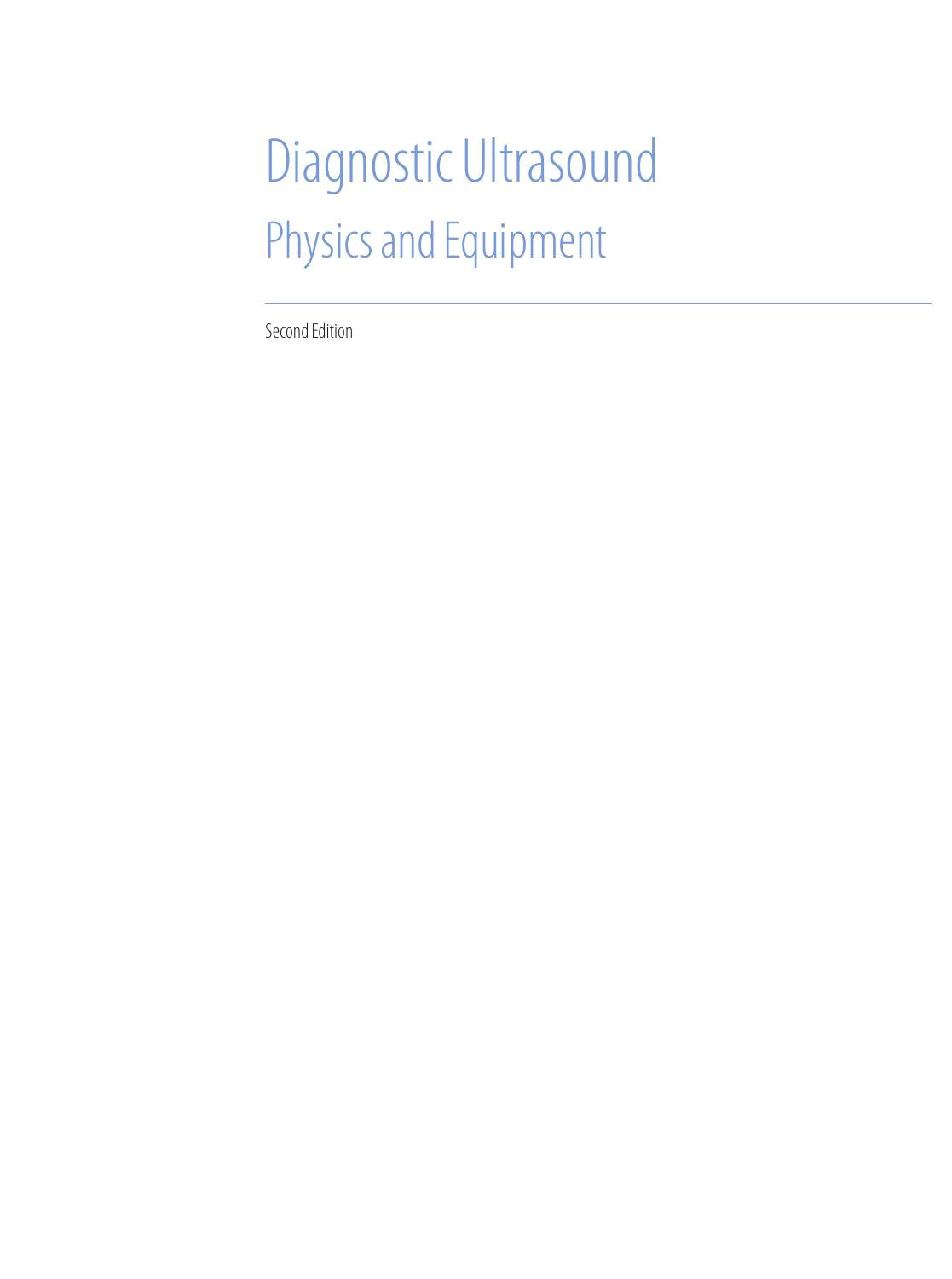 Diagnostic Ultrasound Physics And Equipment 2Nd Edition