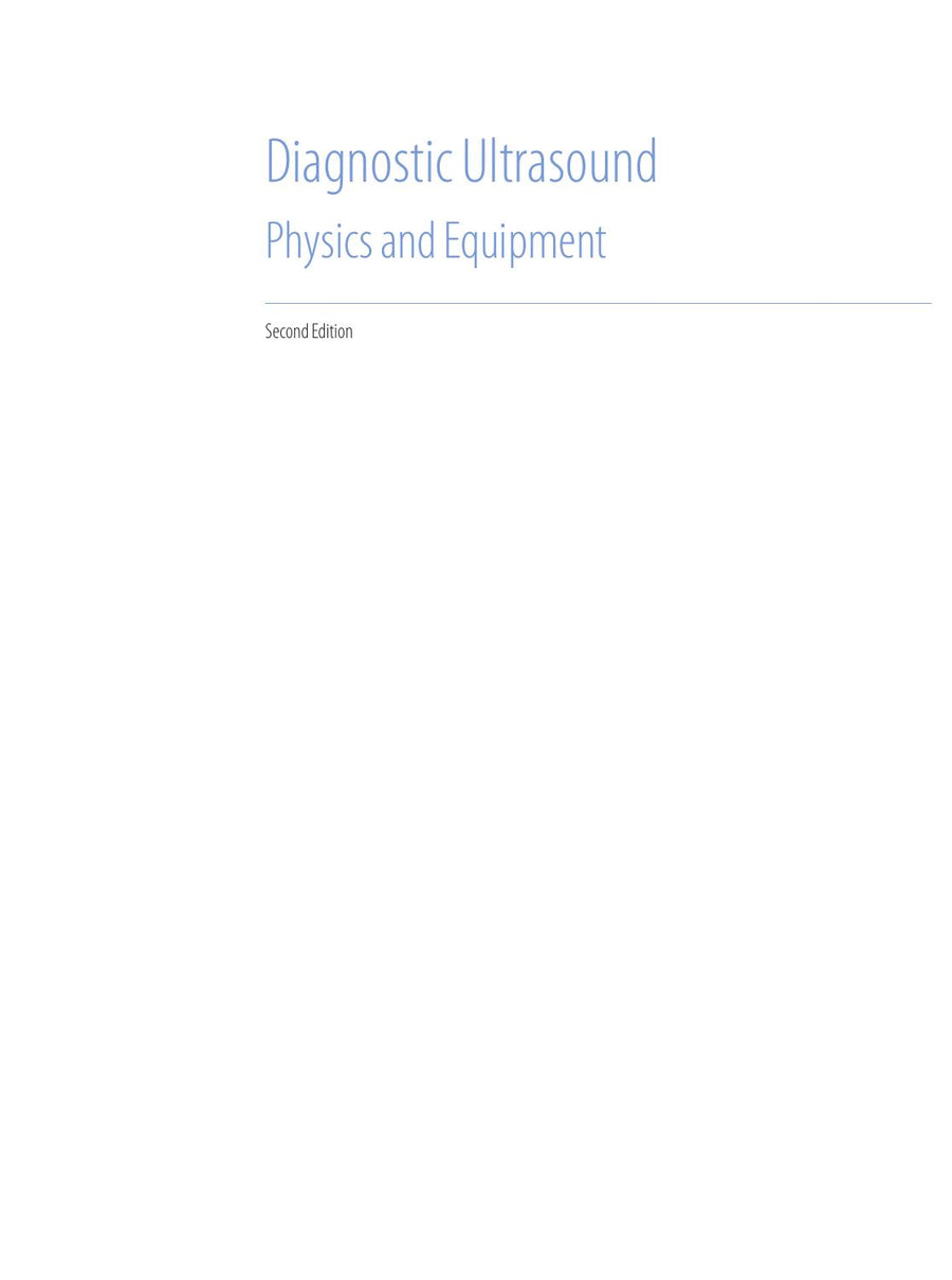 Preview page of Diagnostic Ultrasound Physics and Equipment 2nd Edition