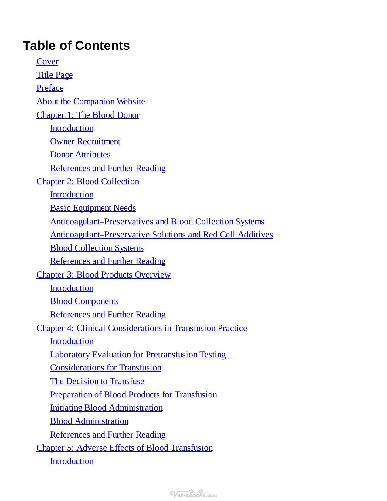 Practical Transfusion Medicine For The Small Animal Practitioner 2Nd Edition