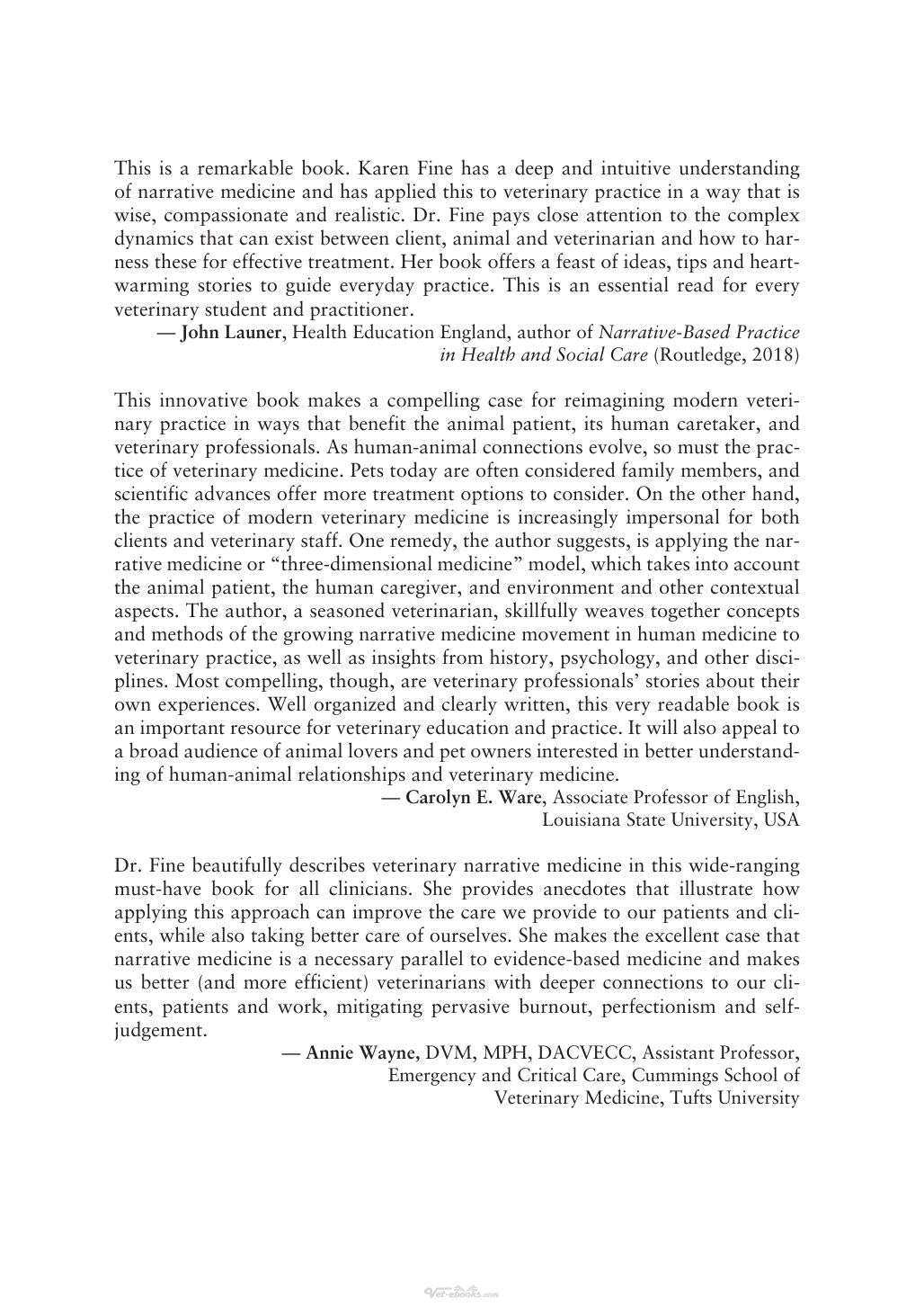 Narrative Medicine In Veterinary Practice