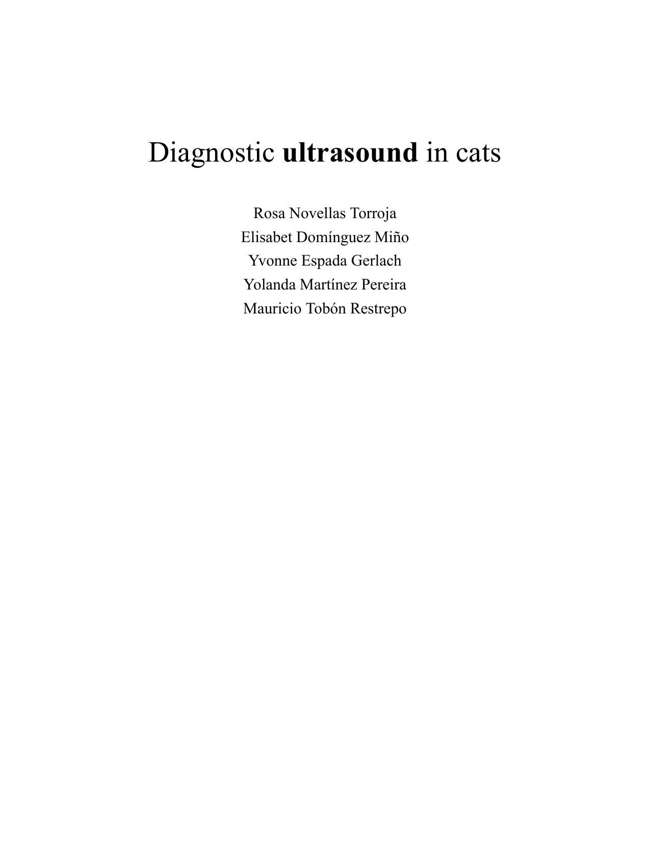 Diagnostic Ultrasound In Cats