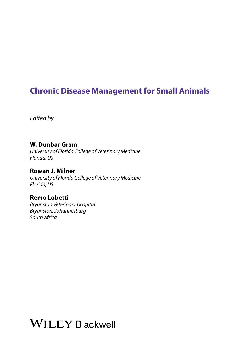 Chronic Disease Management For Small Animals