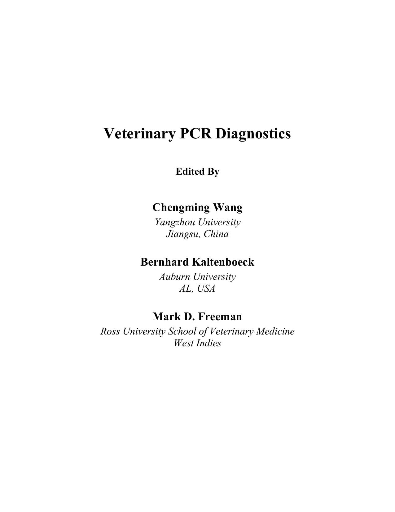 Veterinary Pcr Diagnostics
