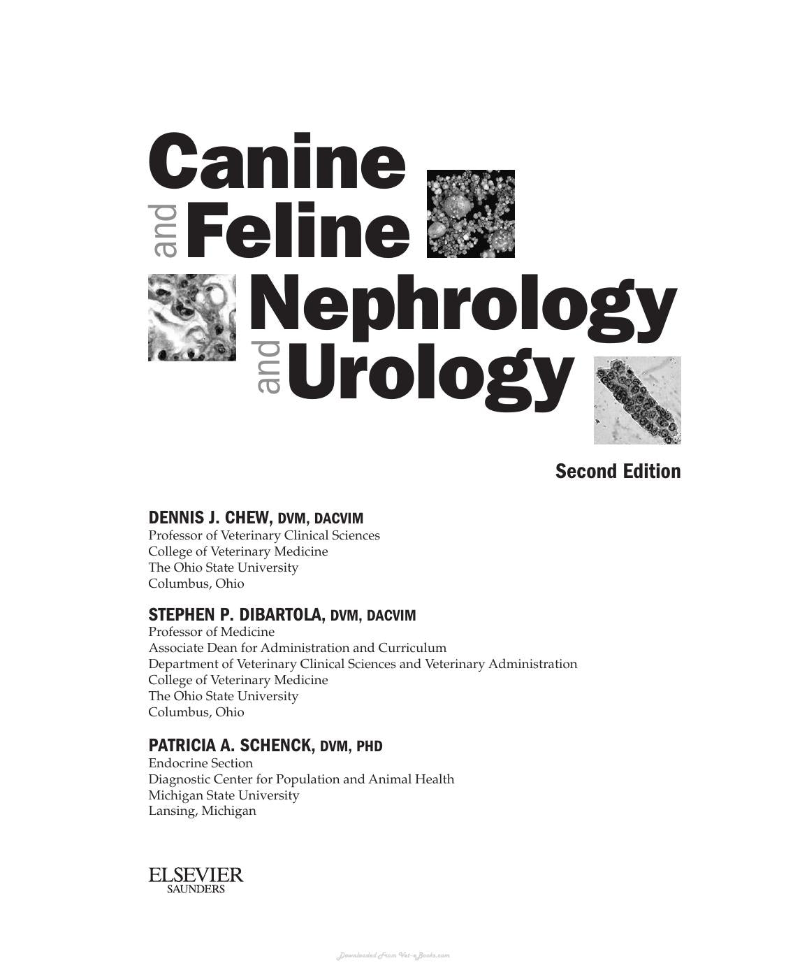 Canine And Feline Nephrology And Urology 2Nd Edition