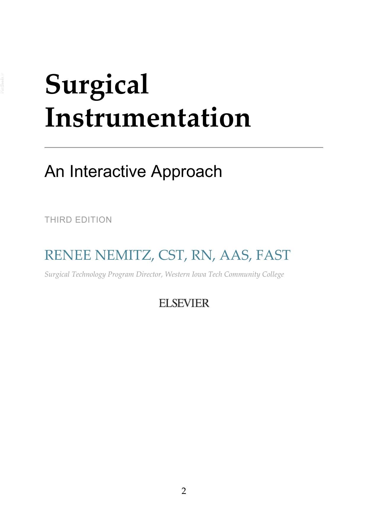 Surgical Instrumentation An Interactive Approach 3Rd Edition