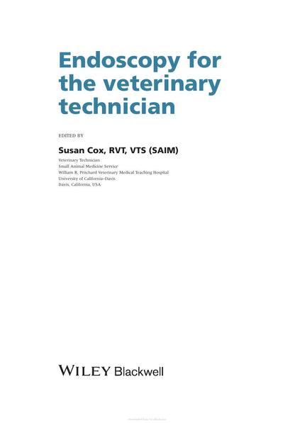 Endoscopy for the Veterinary Technician