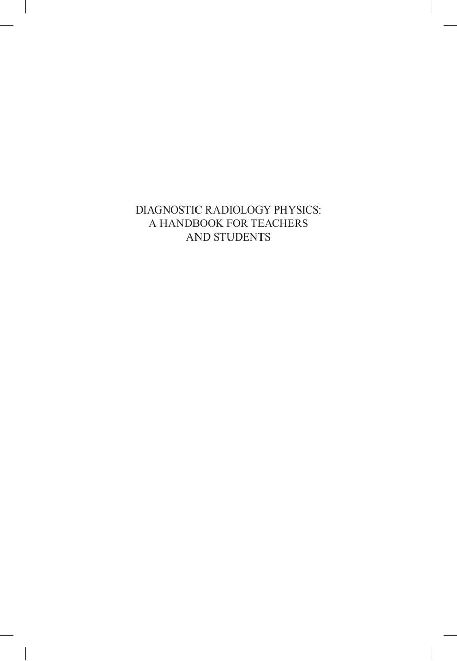 Preview page of Diagnostic Radiology Physics a Handbook for Teachers and Students