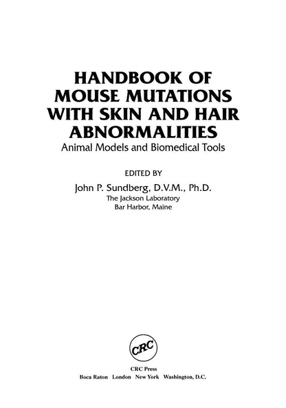 Handbook of Mouse Mutations with Skin and Hair Abnormalities