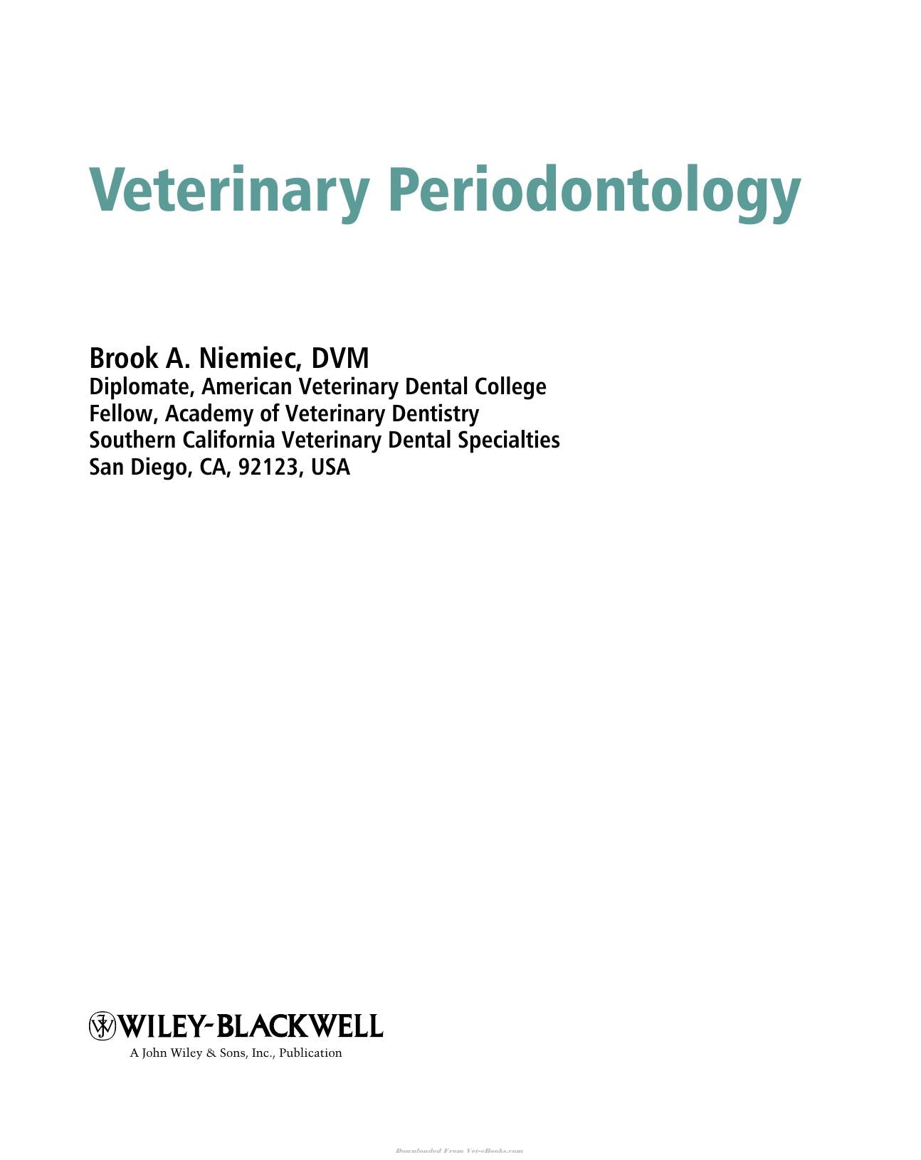Veterinary Periodontology