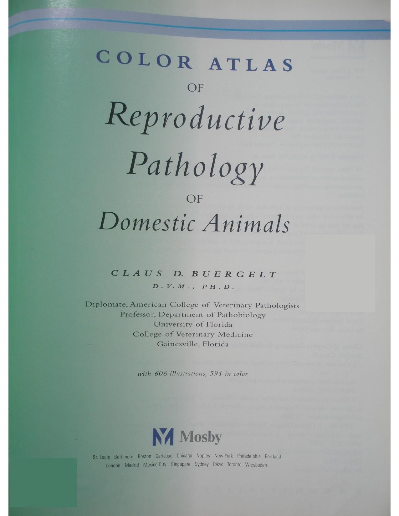 Color Atlas Of Reproductive Pathology Of Domestic Animals
