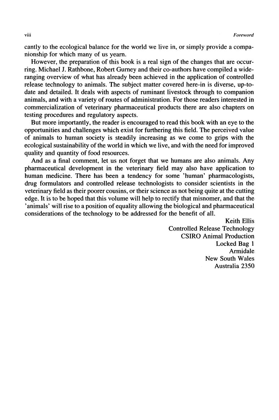 Controlled Release Veterinary Drug Delivery Biological And Pharmaceutical Considerations
