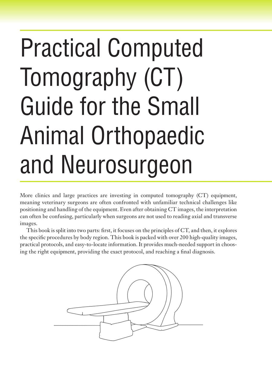 Preview page of Practical Computed Tomography (CT) Guide for the Small Animal Orthopaedic and Neurosurgeon