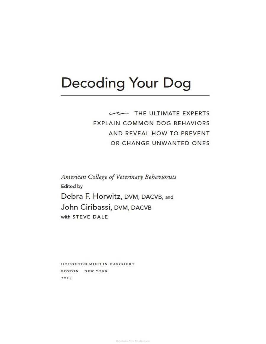 Preview page of Decoding Your Dog