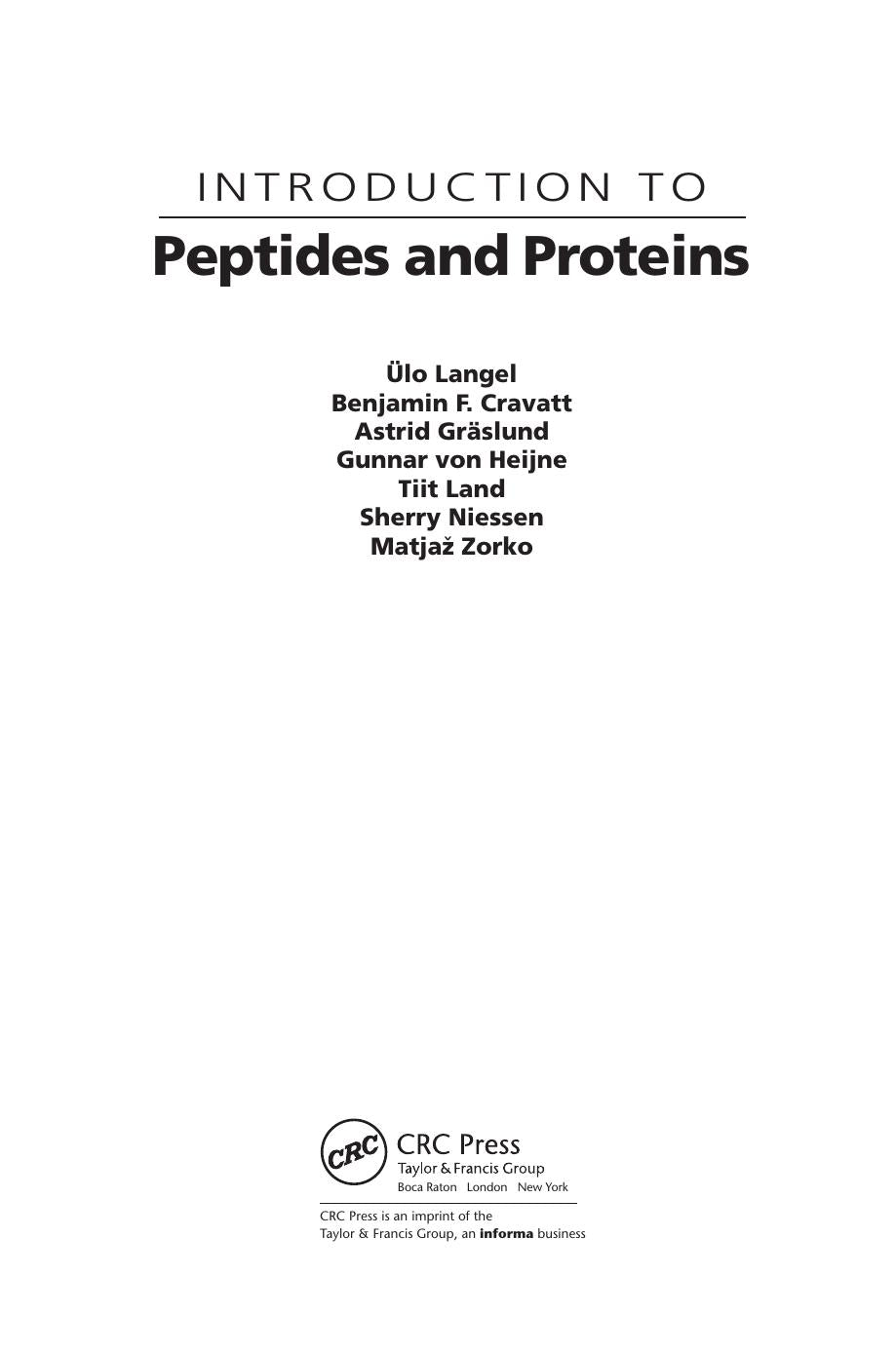 Introduction To Peptides And Proteins