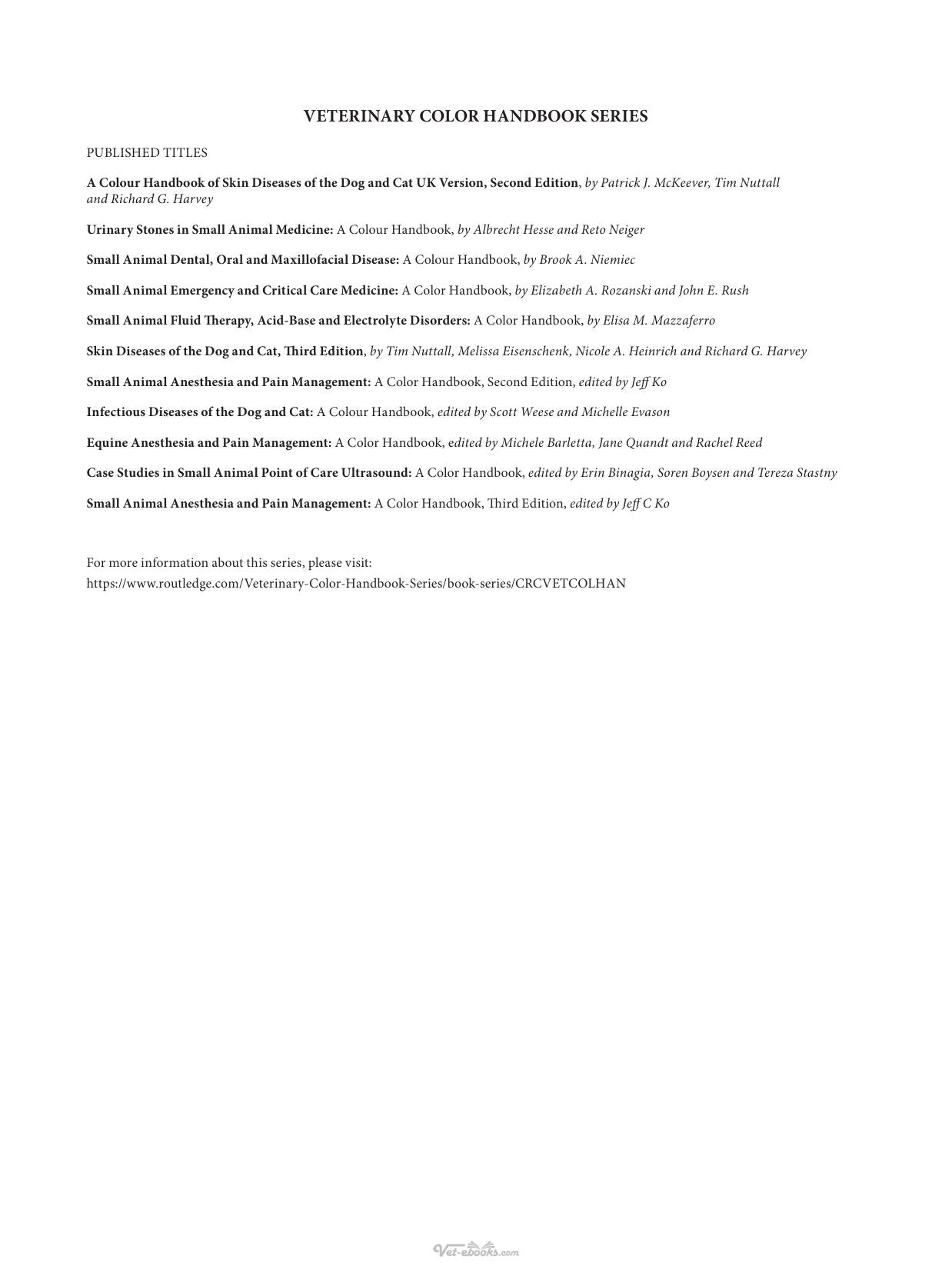 Small Animal Anesthesia And Pain Management A Color Handbook