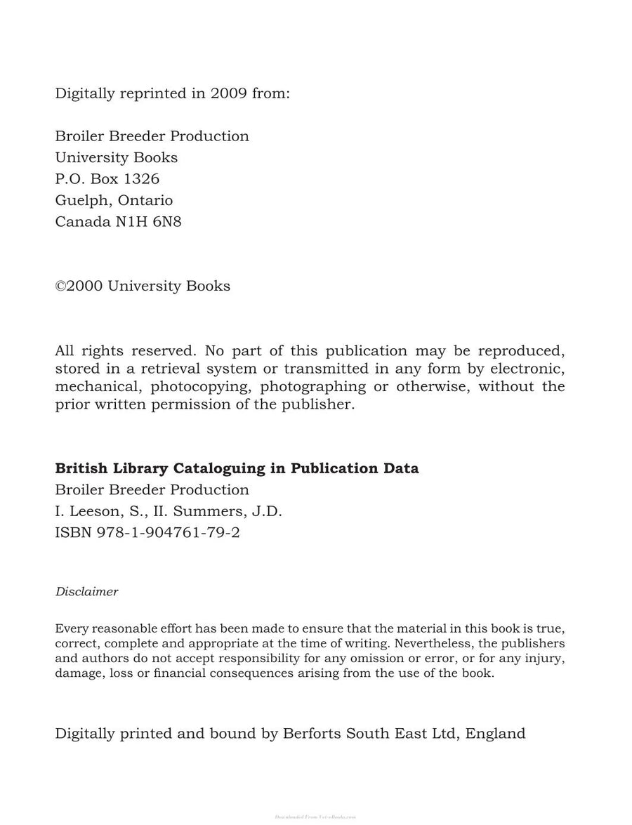 Preview page of Broiler Breeder Production