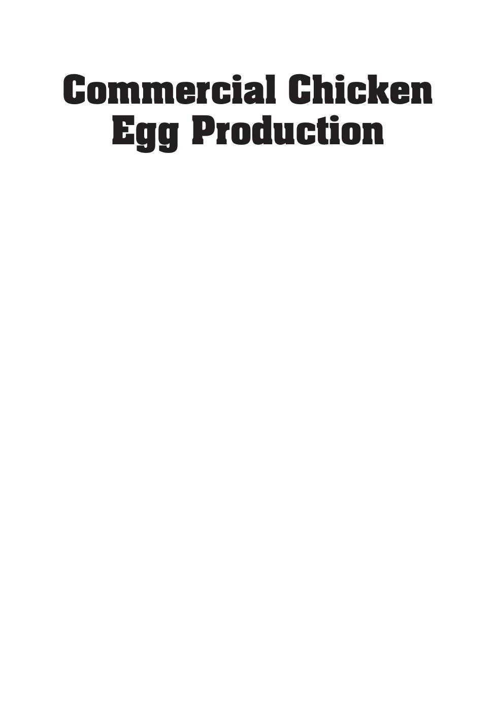 Commercial Chicken Egg Production