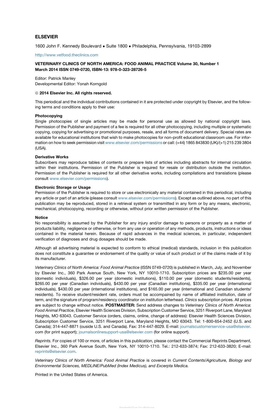 Bovine Orthopedics An Issue Of Veterinary Clinics Of North America Food Animal Practice