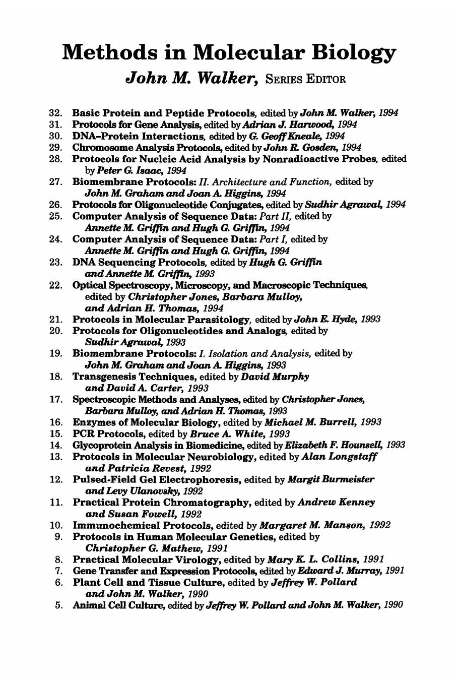 Basic Protein And Peptide Protocols