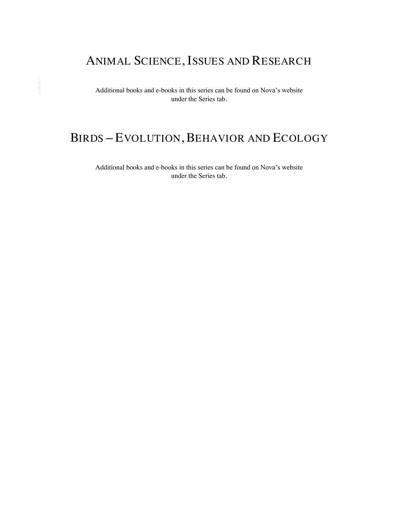 Encyclopedia Of Avian Science 4 Volume Set