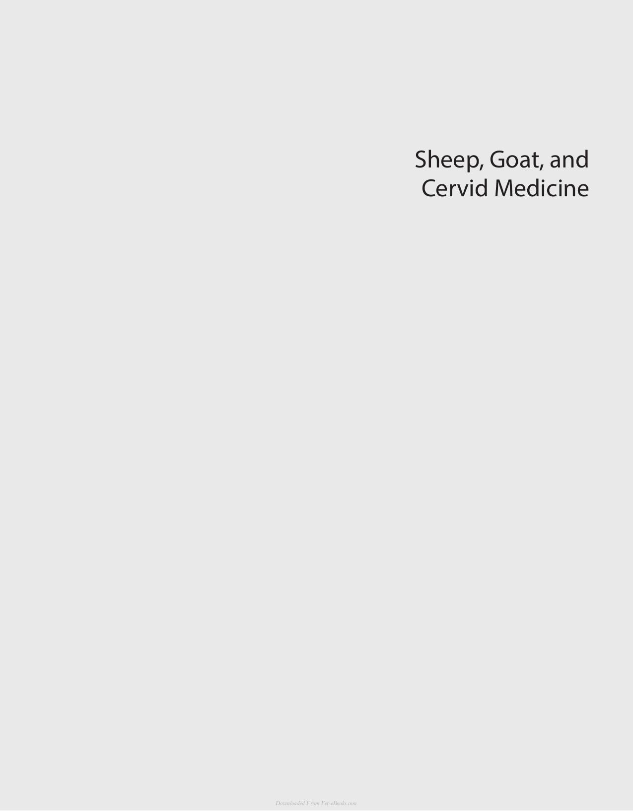 Sheep And Goat Medicine 3Rd Edition