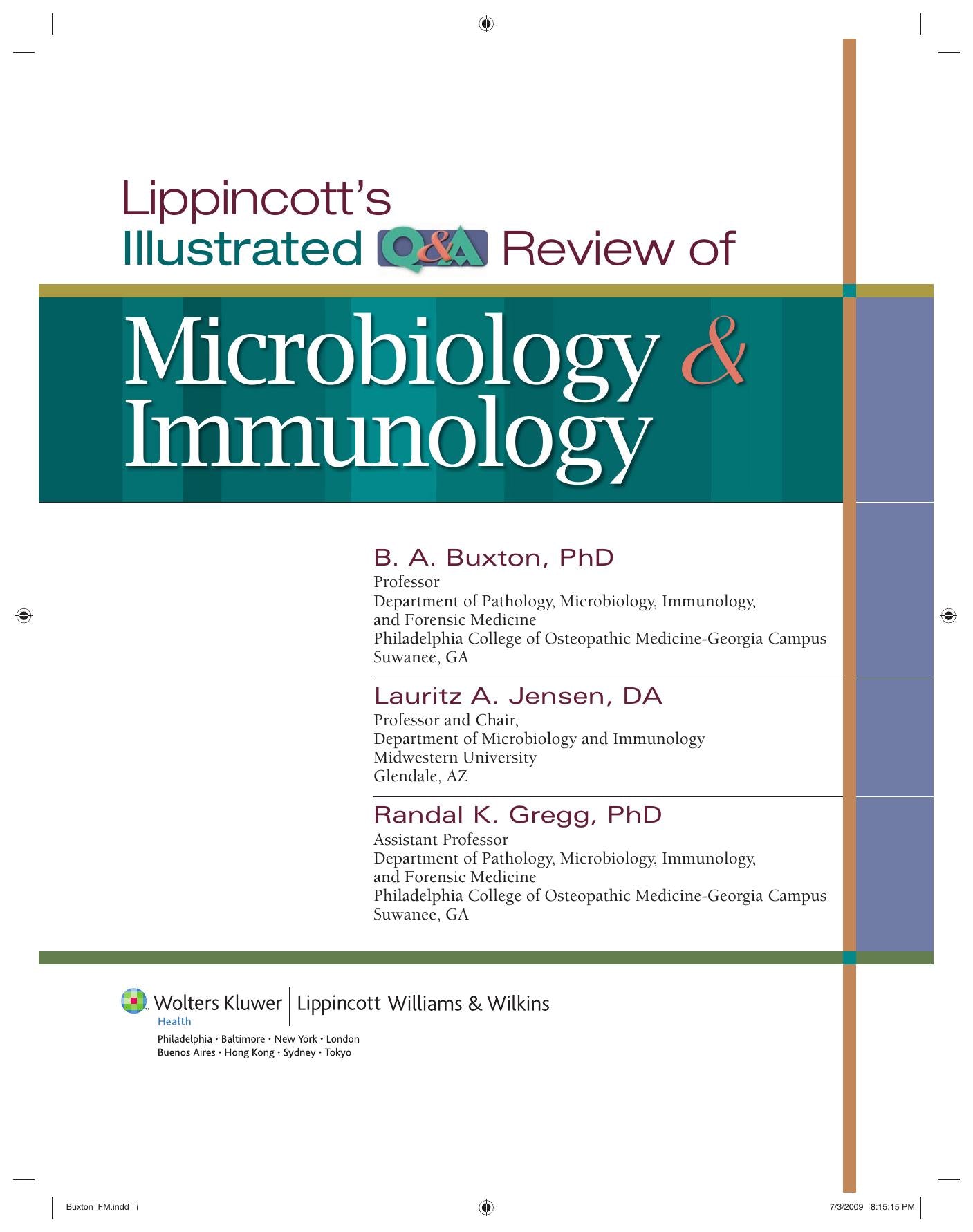 Lippincotts Illustrated Qa Review of Microbiology and Immunology