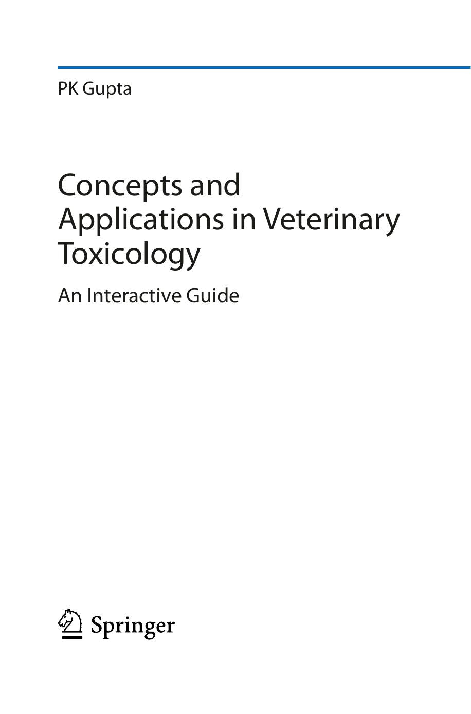 Concepts And Applications In Veterinary Toxicology An Interactive Guide