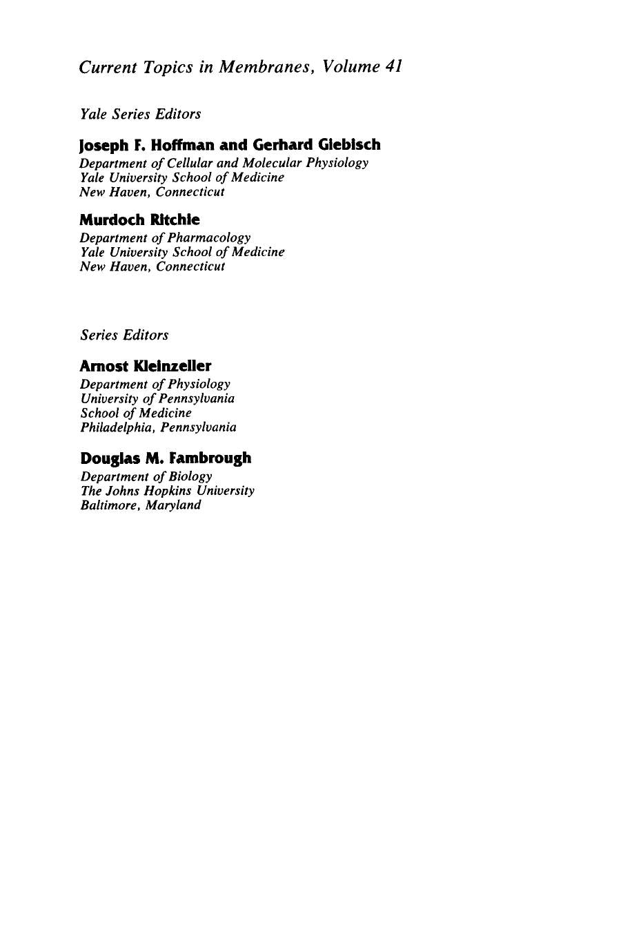 Cell Biology And Membrane Transport Processes