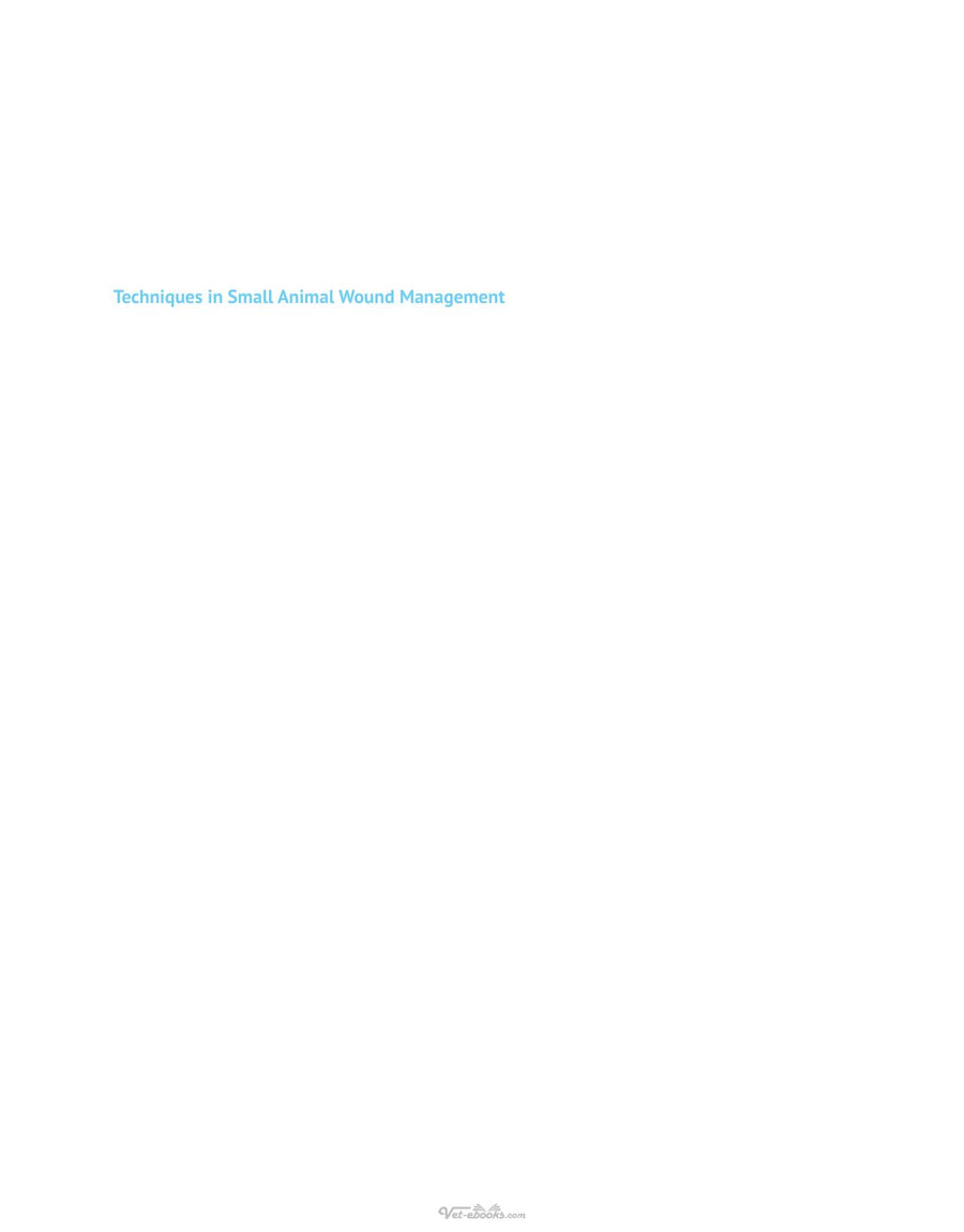 Preview page of Techniques in Small Animal Wound Management