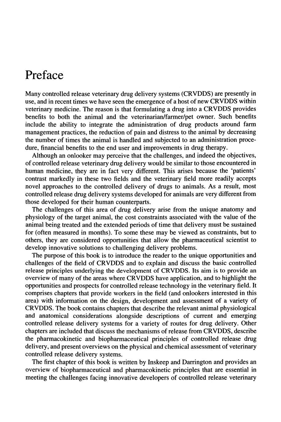 Controlled Release Veterinary Drug Delivery Biological And Pharmaceutical Considerations