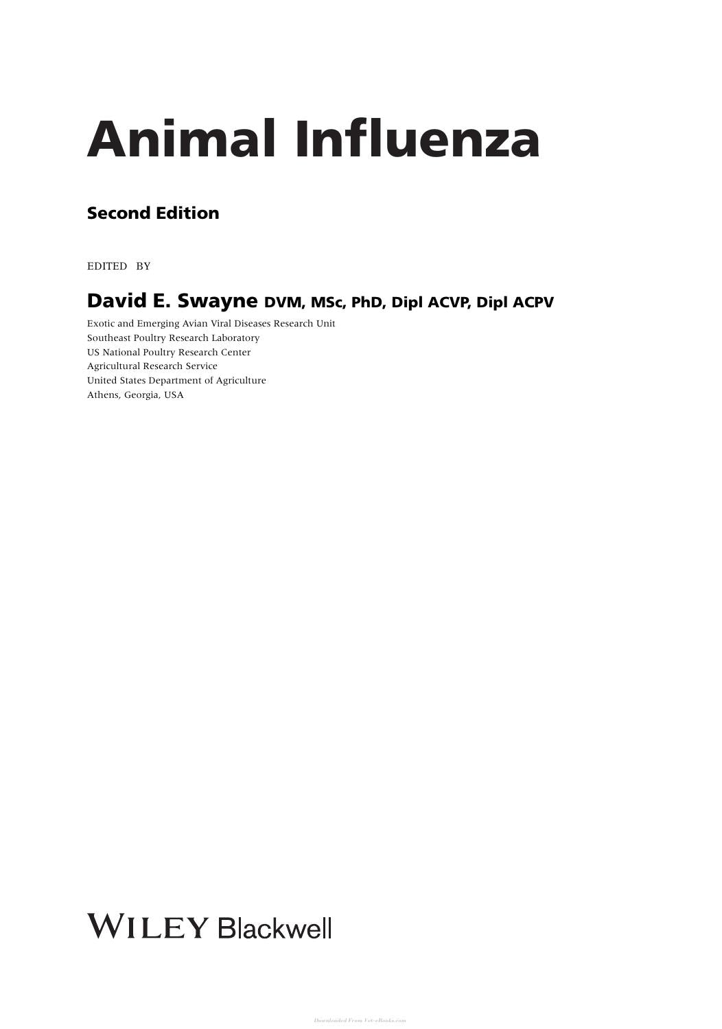 Animal Influenza 2nd Edition