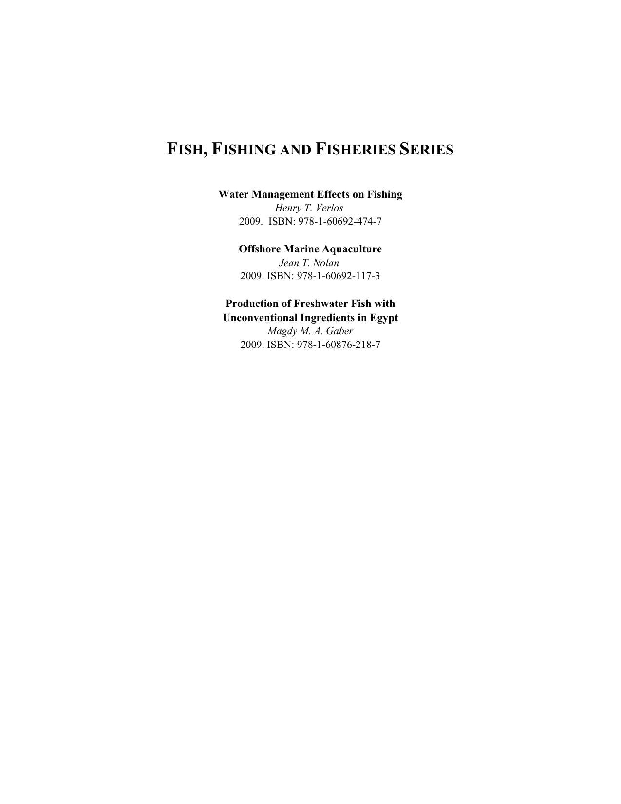 Production Of Freshwater Fish With Unconventional Ingredients In Egypt
