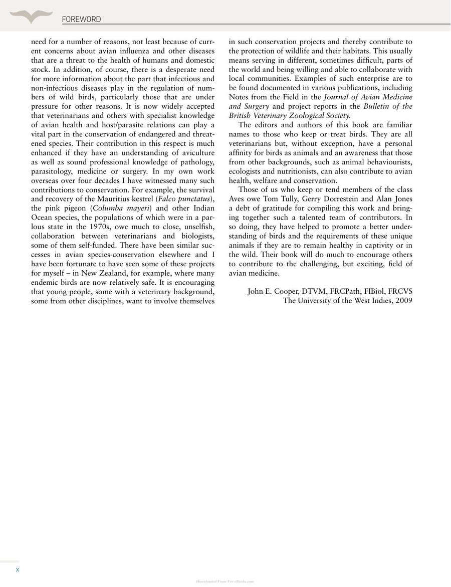 Preview page of Handbook of Avian Medicine 2nd Edition
