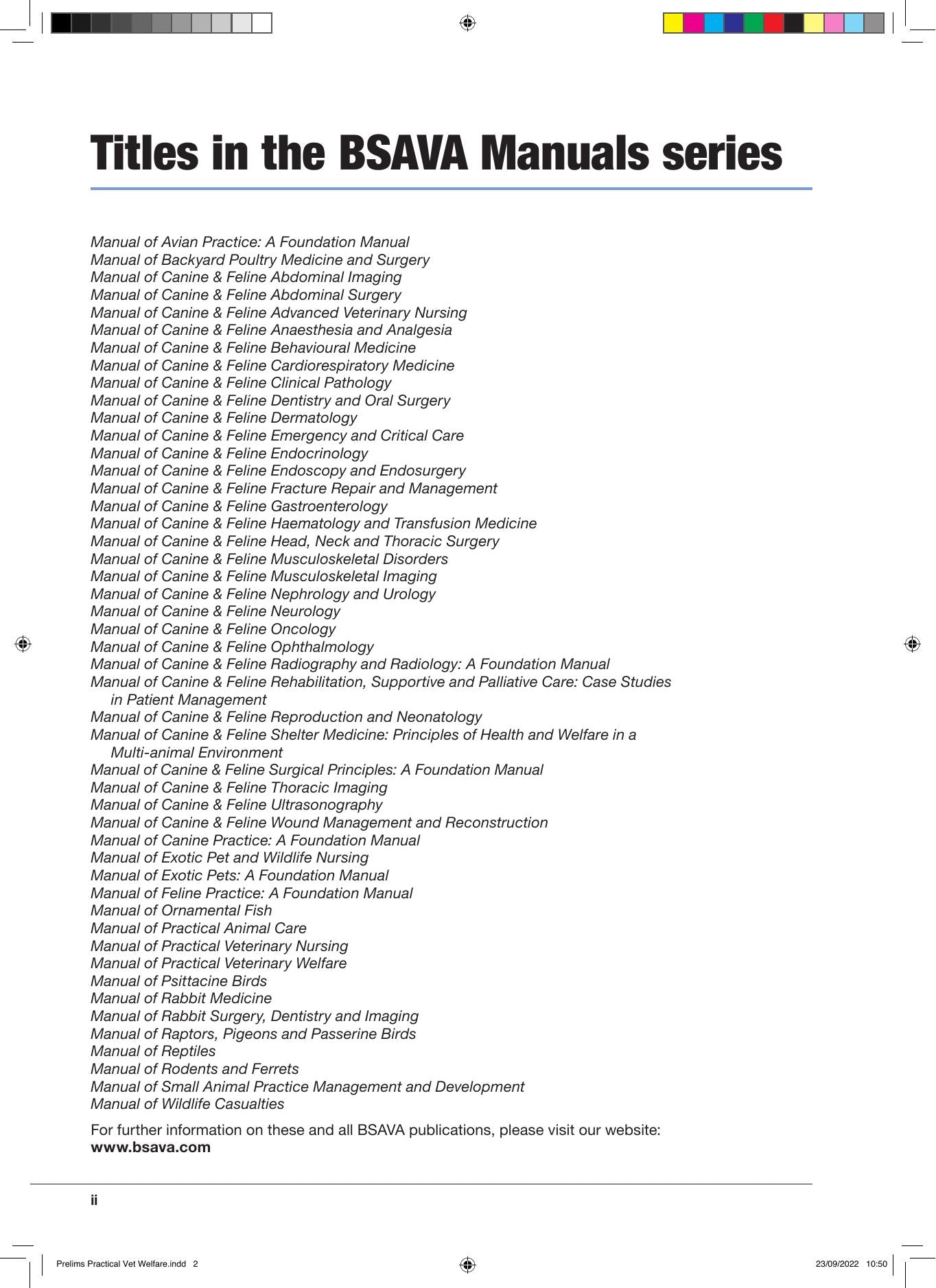 Bsava Manual Of Practical Veterinary Welfare