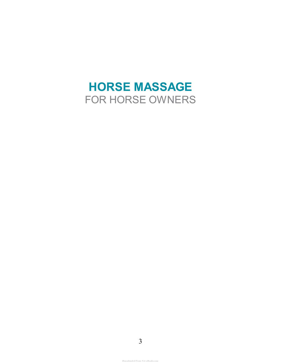 Preview page of Horse Massage for Horse Owners Improve Your Horse's Health and Wellbeing